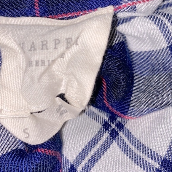 Harper blue plaid shirt size small - Picture 5 of 8